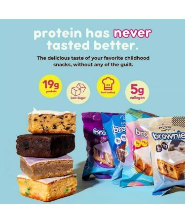 AP Prime Bites Protein Brownies | High Protein Low Sugar Brownies | 19g Protein 5g Collagen | Delicious High Protein Treat Gluten Free | Box of 12 Brownies (Banana Nut) Banana Nut Box of 12 - Buy Online on GoSupps.com