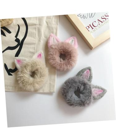 Beavorty Cat Hair Bobbles Hair Ring Cat Ear Scrunchies Hair Scrunchies for Womens Hair Pink Fluffy Hair Ties Headband Holder Stuffed Bunny Plush Satin Hair Tie Animal Miss Short Hair Rope - Buy Online on GoSupps.com
