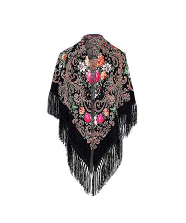 Triangular cloth women Print Neckuch scarf loop scarf wrapping scarf flowers cover poncho cape with button multi -purpose scarf for women scarf unit size multicolored