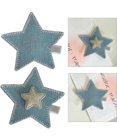 hgnxa Cute Hair Clips Cloth Star Hair Pins for Women Star Hair Clips Crease Hair Clips Bend Hair Barrettes for Party - Buy Online on GoSupps.com