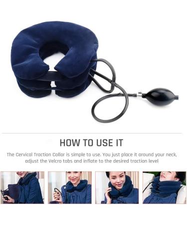 Inflatable Cervical Neck Traction Device - 3 Layers U Pillow for Neck Pain Relief & Shoulder Support - International Shipping Available - Buy Online on GoSupps.com