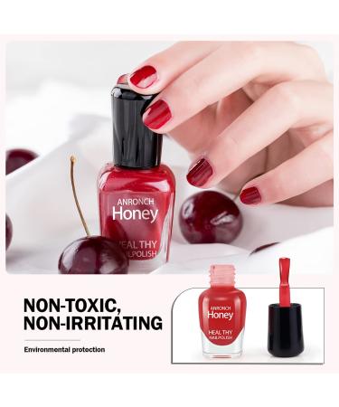 ANRONCH 10 Pcs Non Toxic Nail Polish Set - Quick Dry Water Based Nail Polish Kit for Girls, Women, and Teens - Easy Peel Off Formula - KA-3 - Buy Online on GoSupps.com