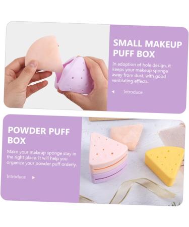 FRCOLOR 4pcs Silicone Beauty Powder Puff Storage Tool Makeup Sponge Holder & Triangular Case for Easy Organization - Buy Online on GoSupps.com