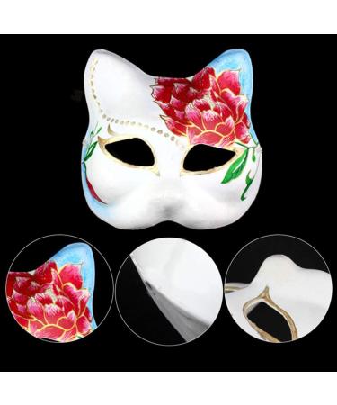 Alipis Kitsune Fox Masks - DIY Hand Painted Paper Animal Masks for Cosquerade and Halloween Parties - Buy Online on GoSupps.com