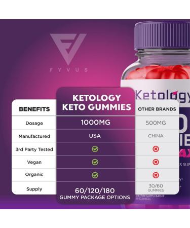 (2 Pack) Ketology Keto + ACV Gummies 525mg (120 Gummies) - Advanced Weight Loss Supplement for Ketosis & Belly Fat - Ketologic Shark Tank Oprah Winfrey Approved - Buy Online on GoSupps.com