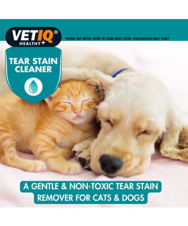 VetIQ Tear Stain Remover 100ml Removes Tear Stains Around Eyes & Mouth Safe & Gentle Dog Tear Stain Remover Cat & Dog Eye Wipes Suitable For All Breeds & Sizes Puppy Eye Wipes Packaging may vary  - Buy Online on GoSupps.com