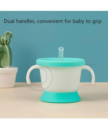 Silicone Cup Baby Straw Cup Kid Cups Spoutless Cup with 2 Handles Leak Proof Training Cup Drinking Cup - Buy Online on GoSupps.com