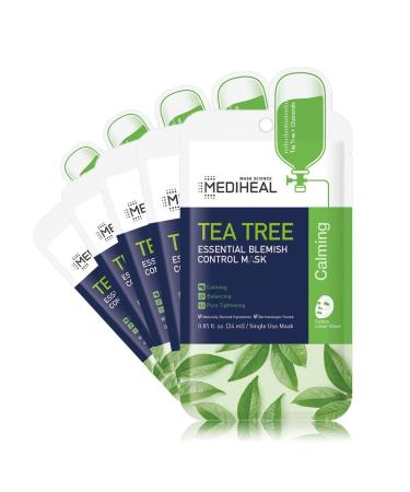 Mediheal Tea Tree Essential Blemish Control Beauty Mask 5 Sheets 0.81 fl oz (24 ml) Each