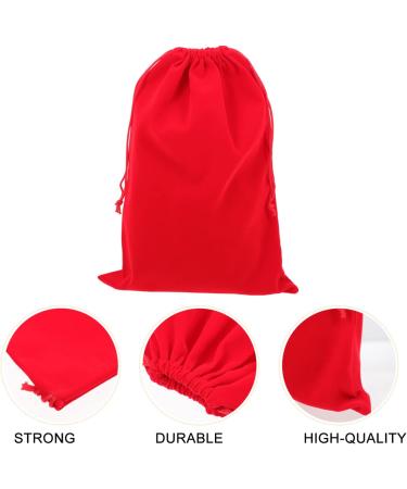 VINTORKY 3pcs Hair Dryer Storage Bag Hair Blower Pouches Large Storage Bag Drawstring Pouches Flannel Red - Buy Online on GoSupps.com