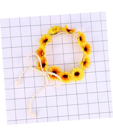 FOYTOKI Daisy Headwear Floral Wreath Sunflower Headband Flower Headbands for Daisy Headbands for Women Mens Headbands Wedding Floral Hair Hoop Red Accessories Hawaiian Cosplay Girl Scarf One Size Yellow - Buy Online on GoSupps.com