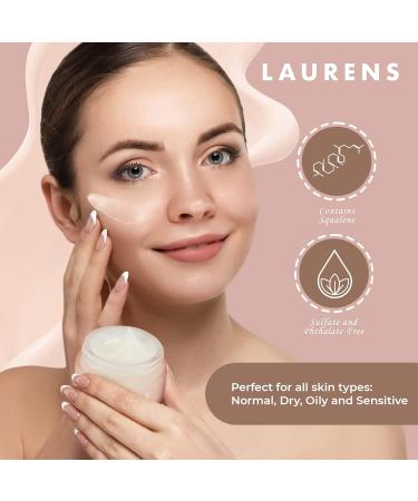 Hydrating Moisturizer - Skincare By Laurens | Dry Skin Face Cream with Hyaluronic Acid Jojoba & Apricot Oil - Irritation-Free for Sensitive Skin - 1 fl oz - Buy Online on GoSupps.com