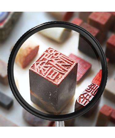 Meichoon 35x Hand Magnifying Glass with Metal Handle - 50mm Magnifier for Kids Jewelry Crafts & Antique Evaluation - Black UC28 - Buy Online on GoSupps.com