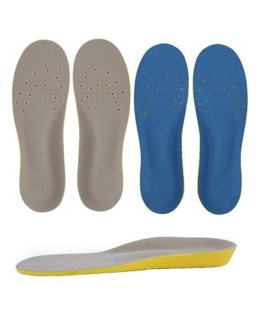 2 Pairs Plantar Fasciitis Orthotics PU Memory Foam Shoe Insoles Comfortable Shoe Inserts  Cushioned Arch Support  Heel Cushioning  Shock Absorption and Foot Pain Relief (L Women 8-13 / Men 7-12)