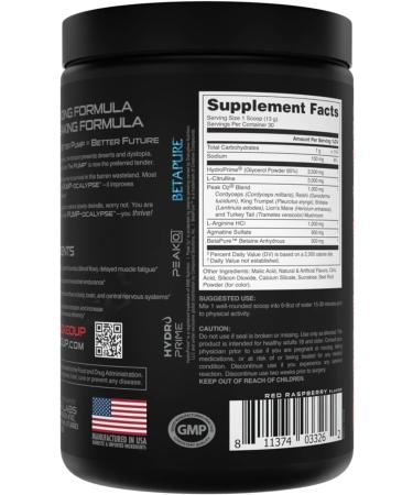 Pump-ocalypse Blood Raz | Nitric Oxide and L Arginine Supplement with Citrulline Malate GlycerPump | Ultimate N.O. Booster | Lean Muscle Support for Blood Flow Vascularity Hydration and Endurance - Buy Online on GoSupps.com