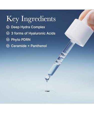 Deep Hydration Serum - Cica PDRN + Hyaluronic Acid + Ceramide Panthenol Smooths fine line for plump glass skin Korean Skincare 30ml 1.01 fl.oz - Buy Online on GoSupps.com