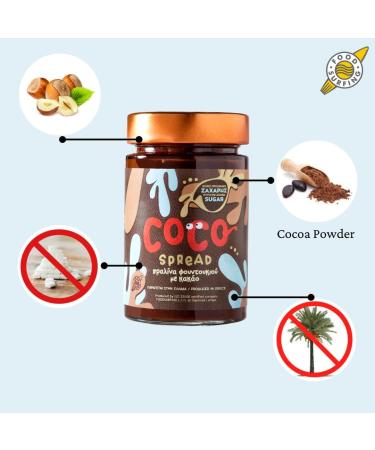  FOOD SURFING FOOD SURFING - Coco Spread Hazelnut Chocolate with Cocoa and No Added Sugar 2 x 230g - Buy Online on GoSupps.com