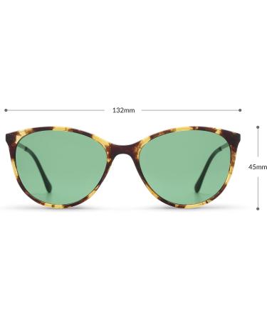 MigraLens Liberty Migraine Relief Glasses | Green Lens for Women | Tortoiseshell Light Brown - Buy Online on GoSupps.com