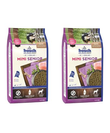 Bosch HPC Mini Senior | Dry dog food for older dogs of small breeds (up to 15 kg) | 1 x 1 kg (pack of 2) 1 kg (pack of 2)