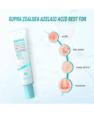 ZealSea Azelaic Acid 10% Facial Cream - Redness Relief, Rosacea & Acne Treatment, 1 oz - Buy Online on GoSupps.com