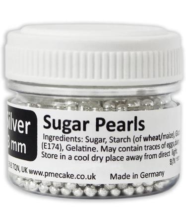 PME Silver Edible Sugar Pearls Balls 3mm 25g - Cupcake Topping & Decoration - Buy Online on GoSupps.com