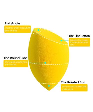 Dolovemk Makeup Sponges - Soft Latex-Free Beauty Blender for Smooth Foundation Application (Yellow) - Buy Online on GoSupps.com