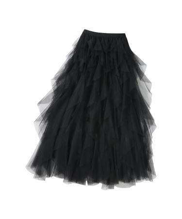 Hehiy women 50s ballet skirt multi-layer vintage ballet bladder bubble petticoat puffy tutu for carnival party dress tulle rock orange tulle skirt ladies long black xl tulle rock black ladies black xxl