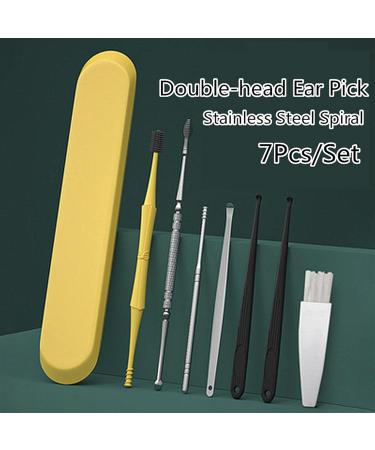 2sets Ear Cleaner Earwax Removal Tool Earpick Curette Reusable Ear Cleaning Wax Remover Spring Spoon Ear Pick Cleanser Care (Color : C-Silver) - Buy Online on GoSupps.com