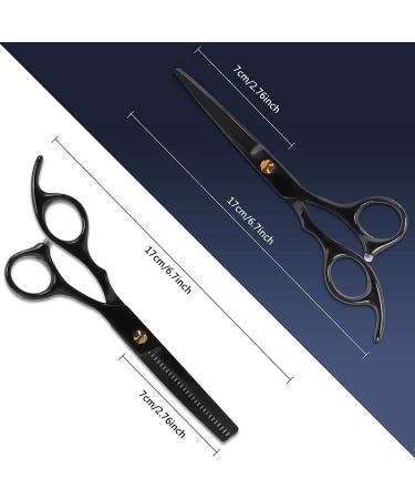 DigHealth Hair Cutting Scissors Set - 12 Pcs Professional Hairdressing Shears Kit with Thinning/Texturing Scissors, Cape, Comb, and Clips - Barber Haircut Scissor Kit for Men Women Kids - Buy Online on GoSupps.com