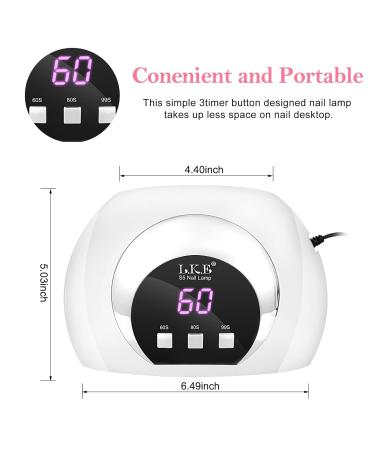 Wisdompark 54W LED UV Nail Lamp - Automatic Sensor & 3 Timers for Professional Gel Polish Curing | Nail Art Tools - Buy Online on GoSupps.com