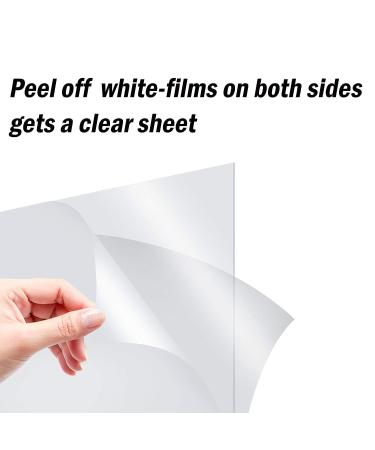 Bedexut 20 Pack 5x7 1mm Thick Clear PETG Plexiglass Sheets for Crafts, Picture Frames, Resin Art - Cricut Cutting, Wedding, Party Decor - 20 Pack - Buy Online on GoSupps.com