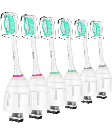 Ofashu Replacement Toothbrush Brush Heads for Philips Sonicare E Series Essence Elite Xtreme Advance CleanCare All Screw On Electric Toothbrush HX7022/66 6 Pack