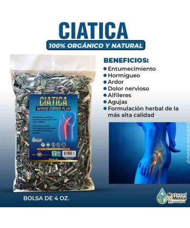 Ciatica Compuesto Herbal T 4 oz - Alivio Natural para el Dolor del Nervio Ci tico | Sciatic Nerve Pain Relief - Buy Online on GoSupps.com