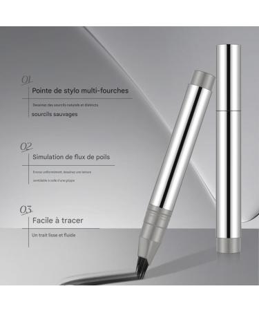  Bexdug Eyebrow Filler Pen - Liquid Eyebrow Pencil with Multi-Pointed Tip Non-Slip Pen Natural Hair Effect Long-Lasting Sweat-Resistant - Buy Online on GoSupps.com