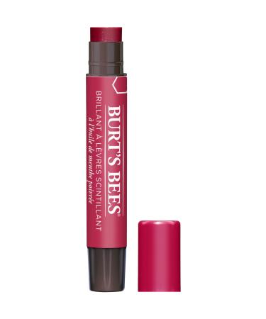 Burt's Bees Lip Shimmer Rhubarb Moisturising Lip Shimmer with Peppermint Oil 100% Natural Origin 2.55g 1 Count (Pack of 1) Rhubarb Single - Buy Online on GoSupps.com