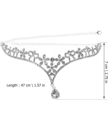 Lurrose Bridal Head Chain | Silver Forehead Headband Jewelry for Wedding Hair Accessories - Buy Online on GoSupps.com
