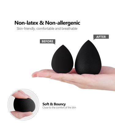 U&I Beauty Sponge Blender - 100% Vegan & Latex-Free | Perfect for Foundation Concealer & Highlight | Wet or Dry Use | Black Bundle (1 Count - Buy Online on GoSupps.com