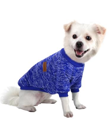 Hualisiji dog sweater large dogs dog sweater French bulldog warm and light easy to wear with a soft texture elasticity (Dark Blue 3xl) Dark Blue 3xl