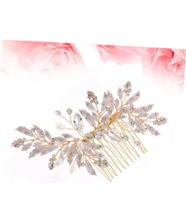 FRCOLOR silver crystal hair comb rhinestone side comb clear crystal hairpin vintage bridal hair comb leaf hair pins rhinestone hairpin gold hair clips Hair piece wedding bride - Buy Online on GoSupps.com