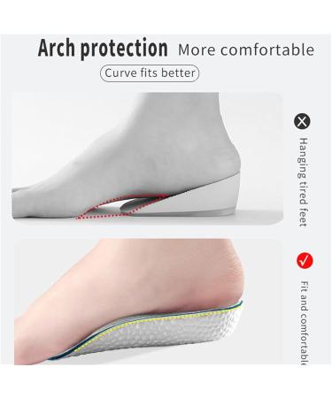 Brandone Height Increase Insoles - 1.37in Orthopedic Arch Support Pads for Men & Women | Black High Pads - Buy Online on GoSupps.com