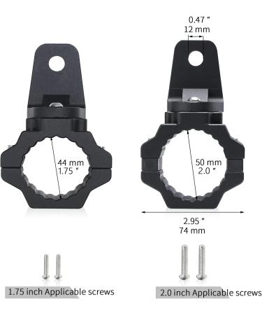 UTV Whip Mount 2pcs Antenna Mounts | Off-Road Flag Pole Bracket | Aluminium Alloy, 360 Rotating | Fits All SXS 1.75-2 Roll Cage | Black - Buy Online on GoSupps.com