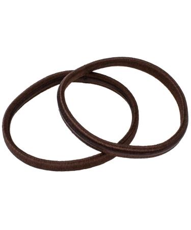 Buy Brown Hair-Like Hair Ties | 12-Pack 4.5cm with Storage Box | Durable Rubber Design - Buy Online on GoSupps.com