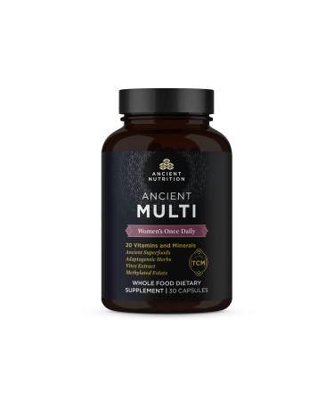 Ancient Nutrition Multivitamin for Women  Ancient Multi Women's Once Daily Vitamin Supplement  Vitamin B  Vitamin C and Vitamin K2  Folate and Iron Supplement  Supports Bone and Blood Health  30ct Women's TCM 1/Day (30 c...
