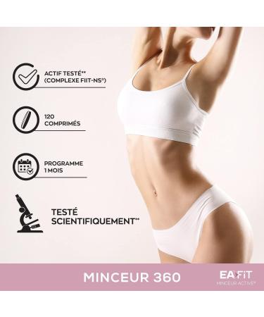 Eafit Slimming - Slimming 360 - Complete Slimming Program - Fast and Effective Weight Loss - Guarana - Chrome - Green Tea - Nopal - Drainer - Powerful Fat Burner - 120 Tablets - Buy Online on GoSupps.com