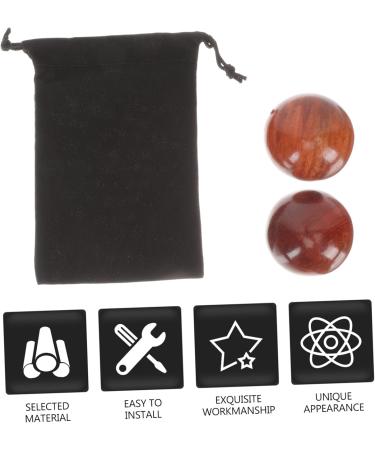 Healvian 10 pcs Wooden Health Massage Balls - Smooth Exercise & Hand Therapy Balls for Fitness | Chinese Medicine & Handball Play - Buy Online on GoSupps.com