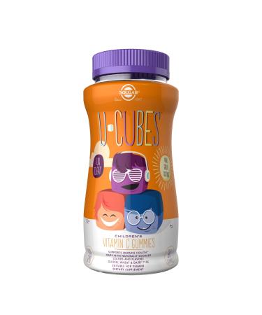 Solgar U-Cubes Children's Vitamin C - 90 Gummies - Great-Tasting Flavor for Kids Ages 2 & Up - Non-GMO Vegan Gluten Free - 45 Servings