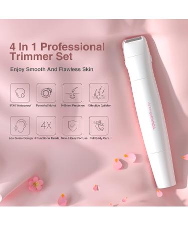 Touch Beauty 4-in-1 Women's Electric Trimmer Set | Face Body & Bikini Hair Removal | Portable & Wireless Razor - Buy Online on GoSupps.com