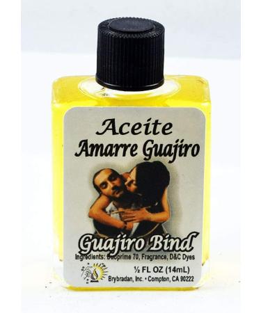 1 Piece BRYBRADAN GUAJIRO Bind Spiritual Oil AMARRE GUAJIRO ACEITE ESPIRITUAL -1/2 FL OZ 14.7ML GUAJIRO 1 Fl Oz (Pack of 1)