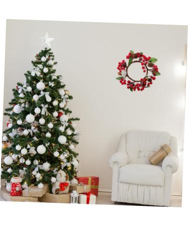 Zerodeko 3 Pcs Christmas Wreath Window Wreaths Christmas Pine Needle Decoration Christmas Swag Winter Fruit Wreath Xmas Window Garland Holiday Greenery Wreath Green Leaves Red Fruit Plastic - Buy Online on GoSupps.com