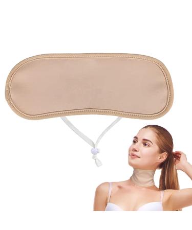 Castor Oil Leakproof Soft Neck Wrap Reusable Topical Patch Adjustable for Men and Women(Khaki)
