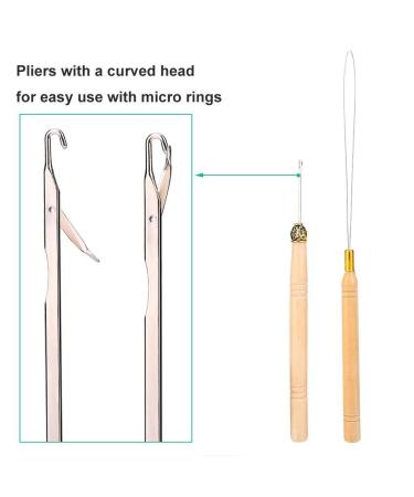 Filfeel Hair Extension Kit - 500pcs Micro Rings Tongs & Loop Tip - Premium Beige Hair Extensions Accessories for Easy Application - Buy Online on GoSupps.com